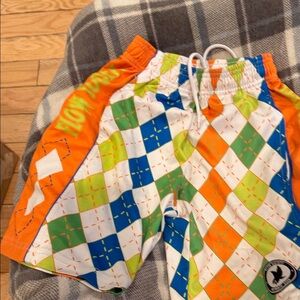 Colorful Kids Argyle Shorts